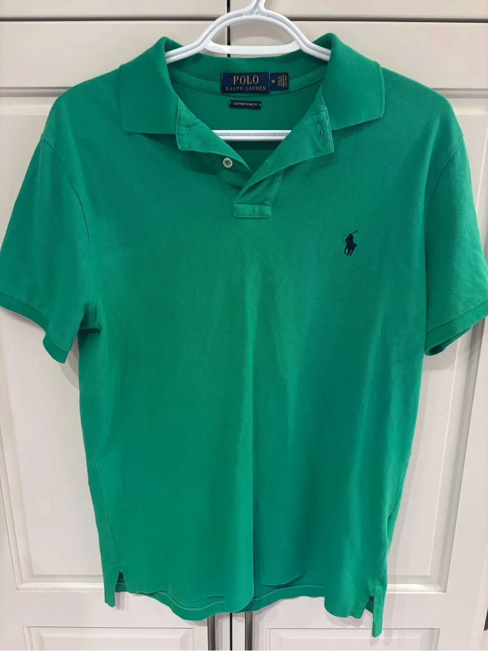Polo by Ralph Lauren Men’s Green Short-Sleeve Polo Shirt-medium